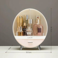 Makeup Organizer Brush Holder Cosmetic Storage Box with Dust Free Cover Portable Waterproof Lid Dust Proof Drawers for Lipstick