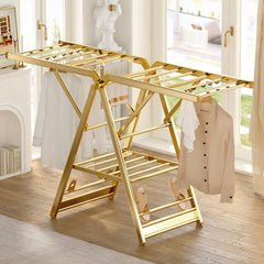 NON MAGNETIC GOLD STAINLESS STEEL CLOTHES HANGING STAN