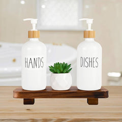 Matte White Soap Dispenser Set