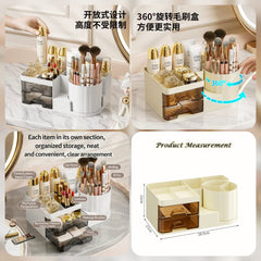 Desktop Cosmetic Organizer With Brush Holder
