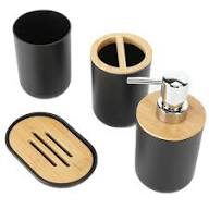 Bathroom soap set in black