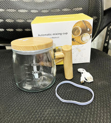 Glass Self Stirring Cup for Making Coffee
