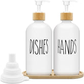 Matte White Soap Dispenser Set