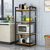 Microwave Oven Stand Rack 4 Layers Wood Storage Rack