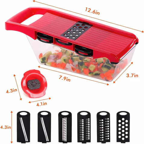 Vegetable Chopper Mandoline Slicer, 10 in 1 Mandoline Slicer Cutter and Grater with Hand Protector