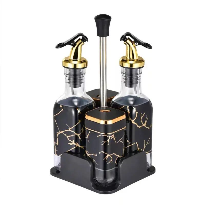 Oil Bottle & Spice Jar 4pcs Set