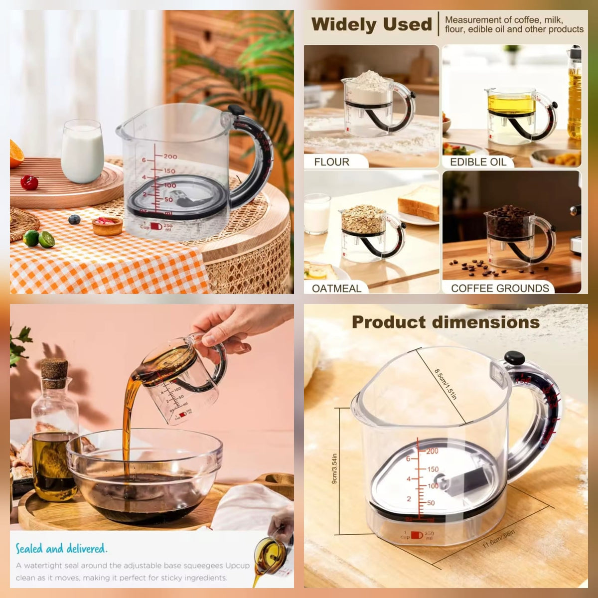 Acrylic 4-In-1 Measuring Cup