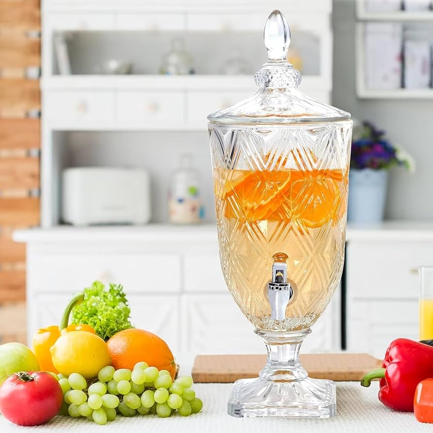 2 Liter Glassware Water & Juice Dispenser - Bright Glass