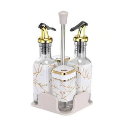 Oil Bottle & Spice Jar 4pcs Set