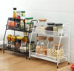 2 Tier Multipurpose Spice Rack Metal