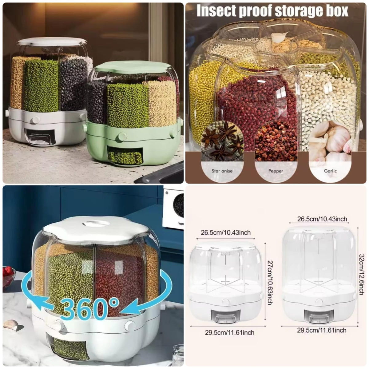 Petal Cap Rotating Cereal Dispenser