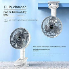 Multi angle circulation clamp fan