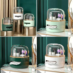 Tissue Box And Cosmetics Organizer