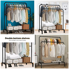 Double Pole Metal Cloth Stand