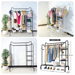 Space-Saving Metal Clothes Stand