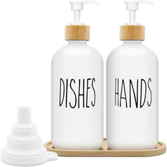 Matte White Soap Dispenser Set