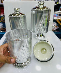 ACRYLIC SPICE AND GROCERIES JAR 3 - Pcs set