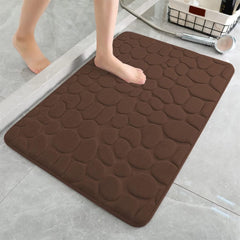 Pebble Stone Embossed Water Absorbent Anti-Slip Door Mat