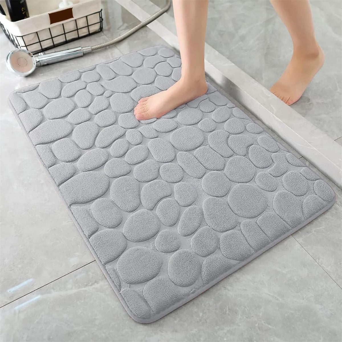 Pebble Stone Embossed Water Absorbent Anti-Slip Door Mat