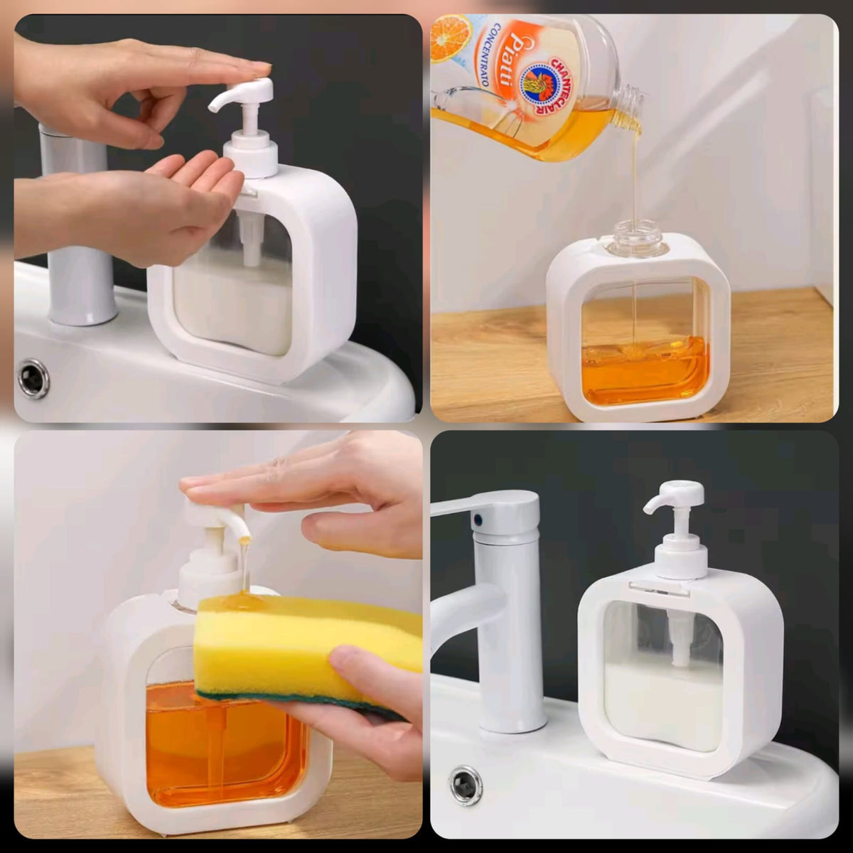 Square Shape Liquid Soap Dispenser