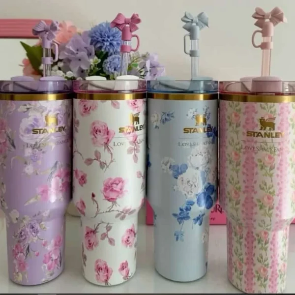 Stanley Floral Print Quencher H2.0 Insulated Tumbler (40 OZ 1.18L)